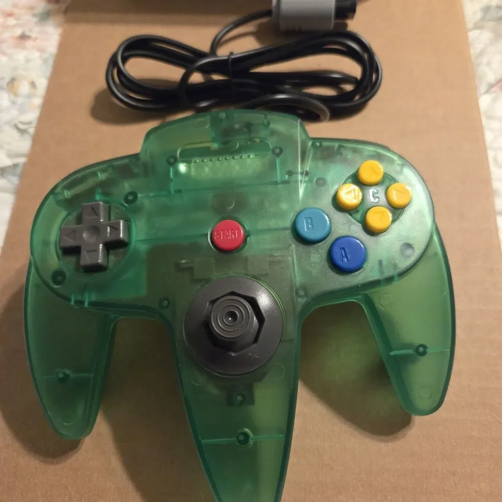Nintendo 64 Retro Controller Wired Game Controller Joystick Green New
